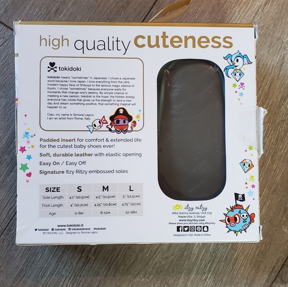 Itzy Ritzy Moc Happens Leather Baby Moccasins, 0-6 Months - Picture 3 of 6